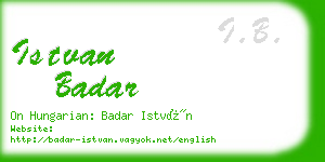 istvan badar business card